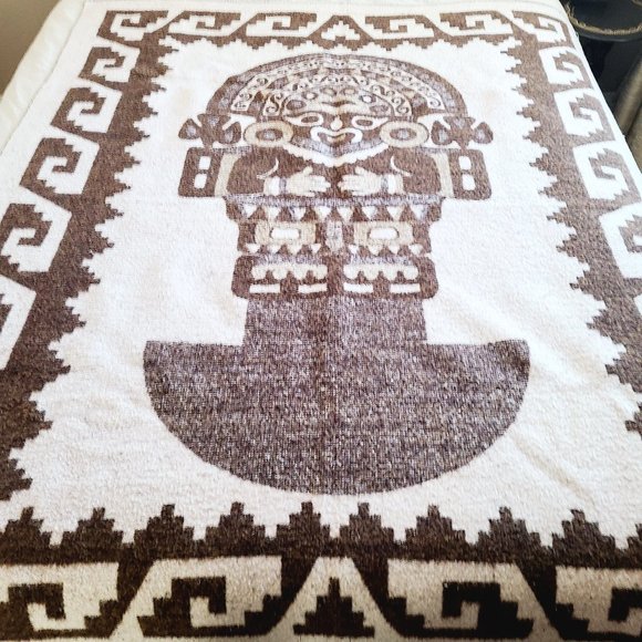 Huancatex Other - Vintage Huancatex 100% Lana wool Aztec design blanket.